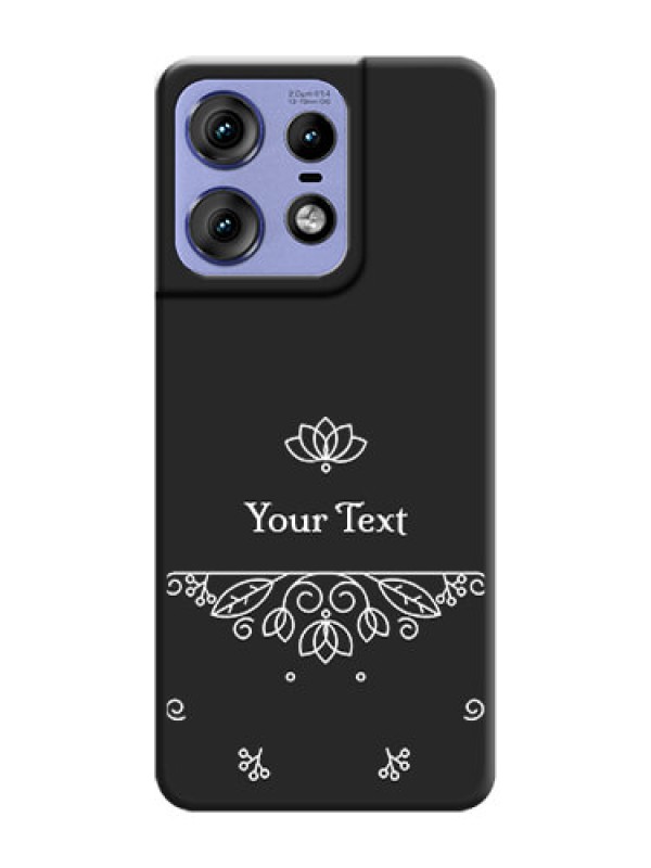 Custom Lotus Garden Custom Text On Space Black Custom Soft Matte Mobile Back Cover - Motorola Edge 50 Pro 5G