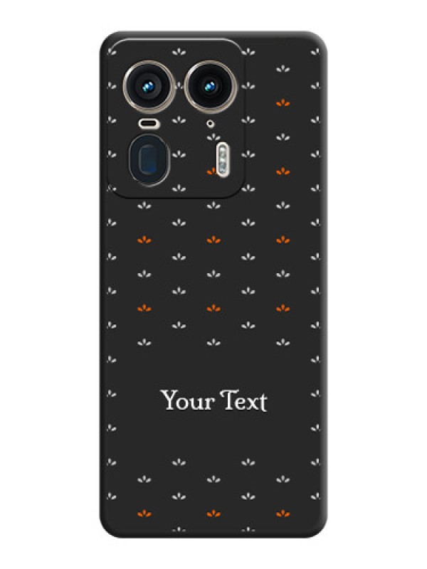 Custom Simple Pattern With Custom Text On Space Black Custom Soft Matte Mobile Back Cover - Motorola Edge 50 Ultra 5G