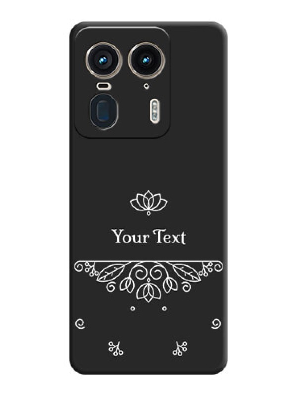 Custom Lotus Garden Custom Text On Space Black Custom Soft Matte Mobile Back Cover - Motorola Edge 50 Ultra 5G