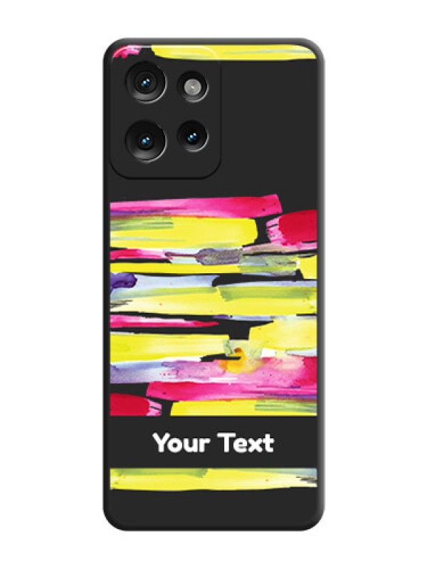 Custom Brush Coloured On Space Black Custom Soft Matte Mobile Back Cover - Motorola Edge 50