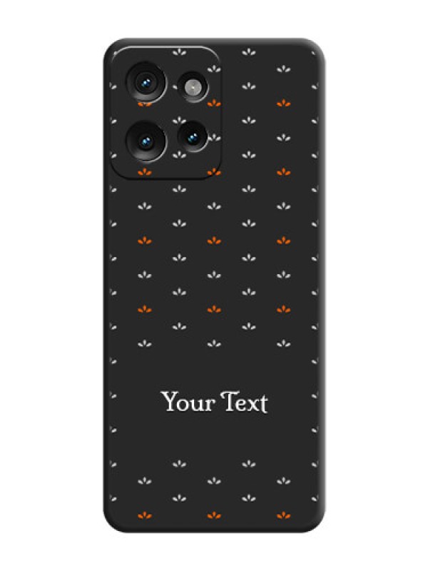 Custom Simple Pattern With Custom Text On Space Black Custom Soft Matte Mobile Back Cover - Motorola Edge 50