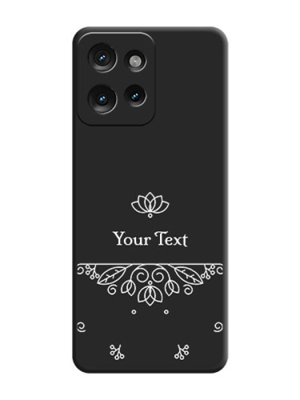 Custom Lotus Garden Custom Text On Space Black Custom Soft Matte Mobile Back Cover - Motorola Edge 50