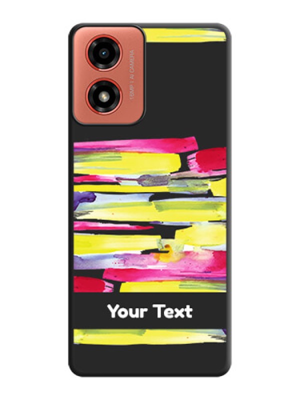 Custom Brush Coloured on Space Black Personalized Soft Matte Phone Covers - Motorola G04