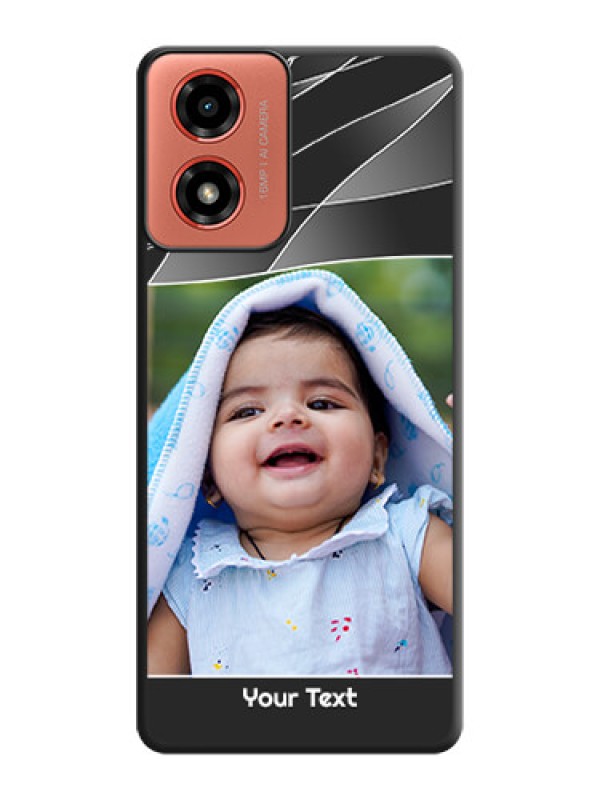 Custom Mixed Wave Lines - Photo on Space Black Soft Matte Mobile Cover - Motorola G04