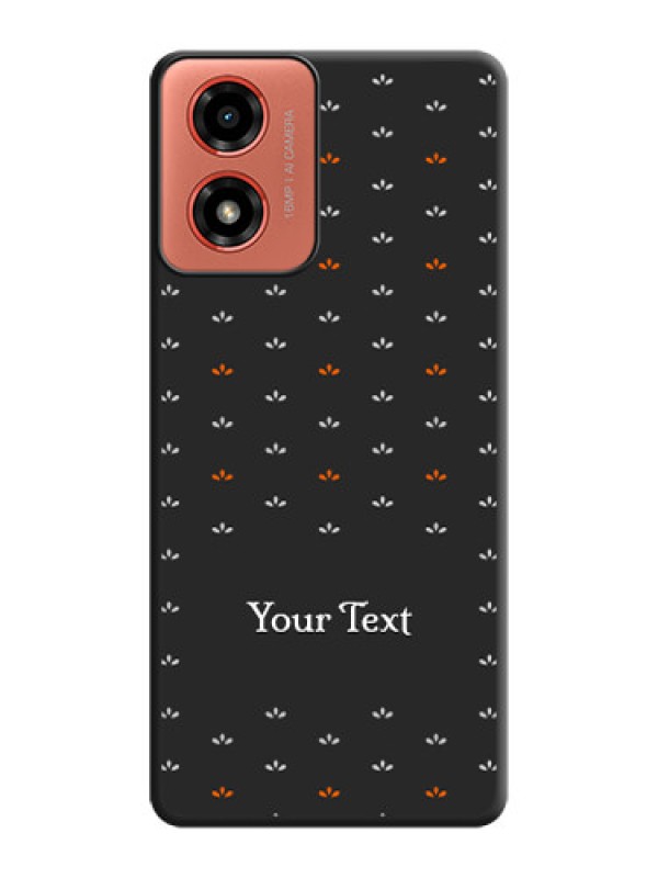 Custom Simple Pattern With Custom Text On Space Black Custom Soft Matte Mobile Back Cover - Motorola G04s