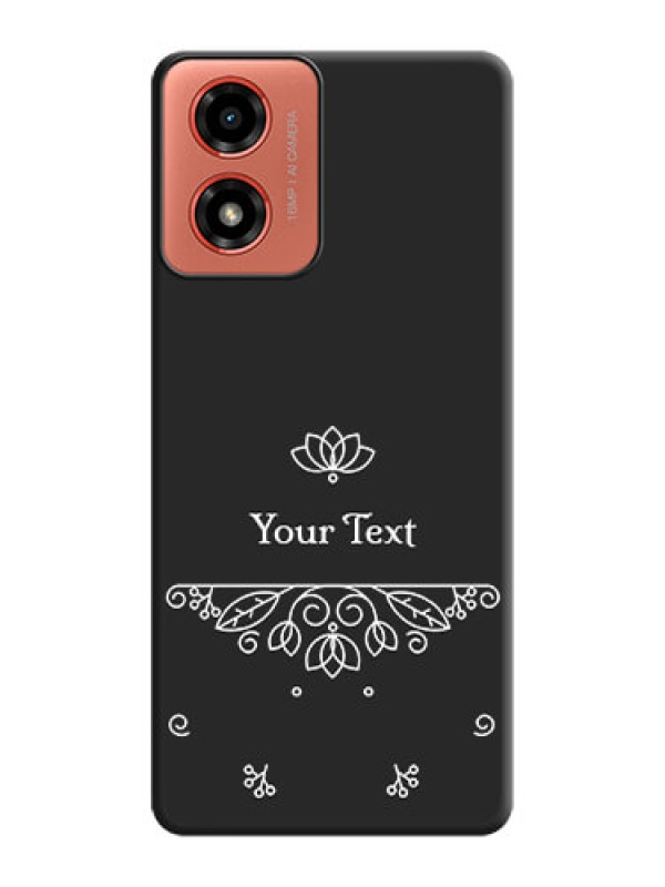 Custom Lotus Garden Custom Text On Space Black Custom Soft Matte Mobile Back Cover - Motorola G04s