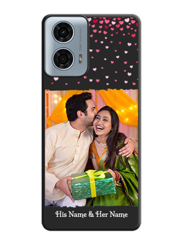 Custom Fall in Love with Your Partner - Photo on Space Black Soft Matte Phone Cover - Motorola G24 Power