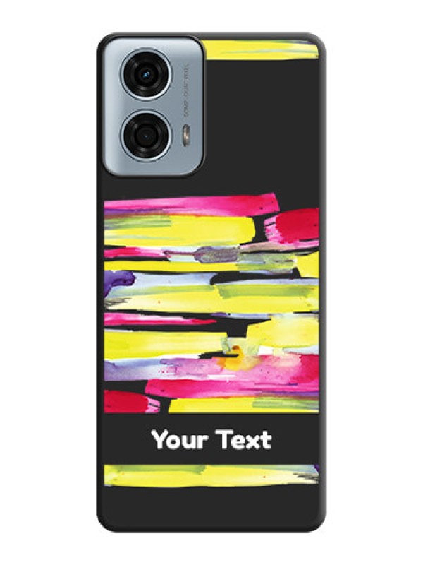 Custom Brush Coloured on Space Black Personalized Soft Matte Phone Covers - Motorola G24 Power