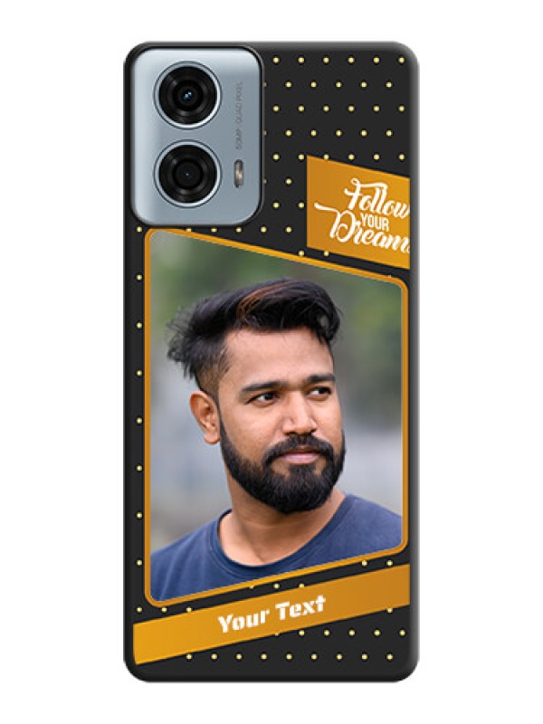Custom Follow Your Dreams with White Dots on Space Black Custom Soft Matte Phone Cases - Motorola G24 Power