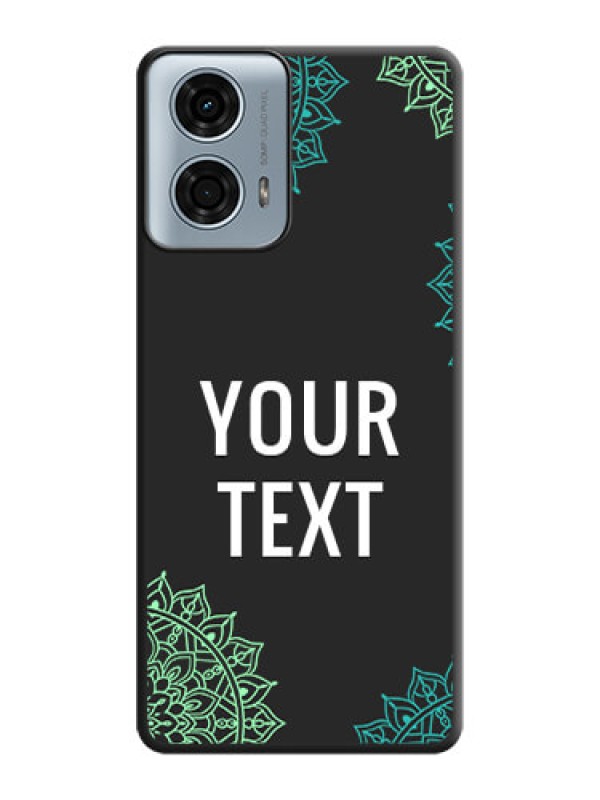 Custom Your Name with Floral Design on Space Black Custom Soft Matte Back Cover - Motorola G24 Power