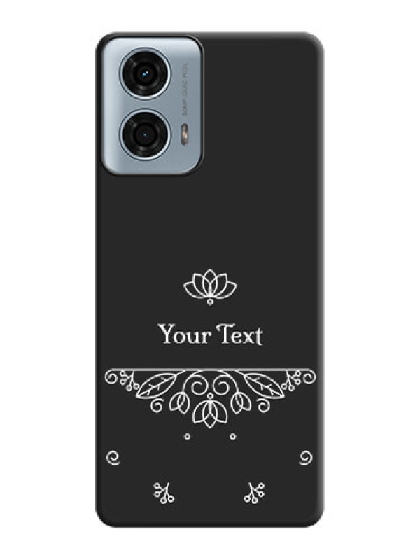Custom Lotus Garden Custom Text On Space Black Personalized Soft Matte Phone Covers - Motorola G24 Power
