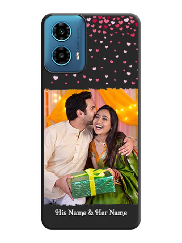 Custom Fall in Love with Your Partner - Photo on Space Black Soft Matte Phone Cover - Motorola G34 5G