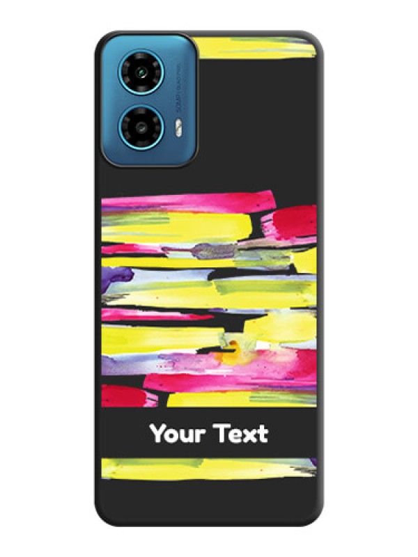 Custom Brush Coloured on Space Black Personalized Soft Matte Phone Covers - Motorola G34 5G