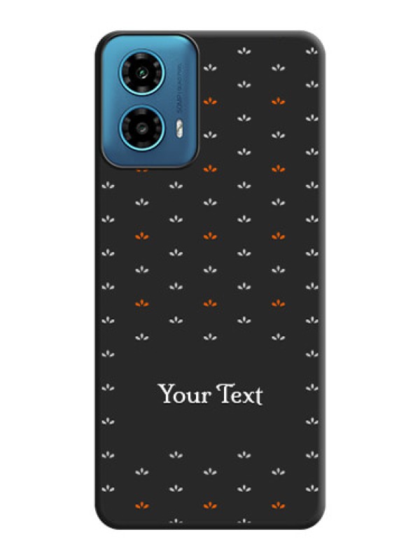 Custom Simple Pattern With Custom Text On Space Black Personalized Soft Matte Phone Covers - Motorola G34 5G