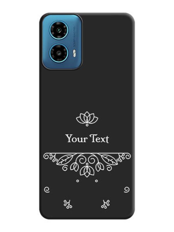 Custom Lotus Garden Custom Text On Space Black Personalized Soft Matte Phone Covers - Motorola G34 5G