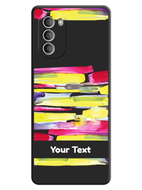 Custom Brush Coloured on Space Black Personalized Soft Matte Phone Covers - Motorola G51 5G