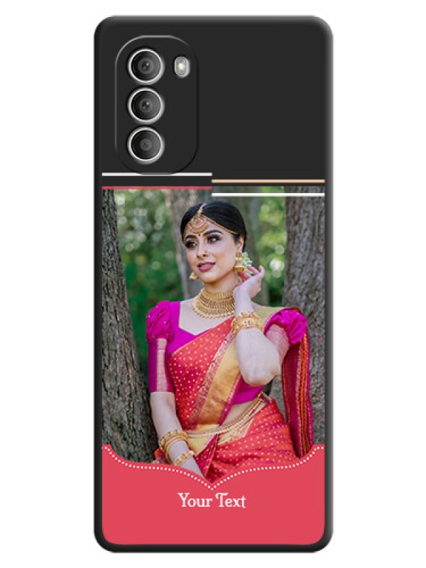 Custom Classic Plain Design with Name on Photo on Space Black Soft Matte Phone Cover - Motorola G51 5G
