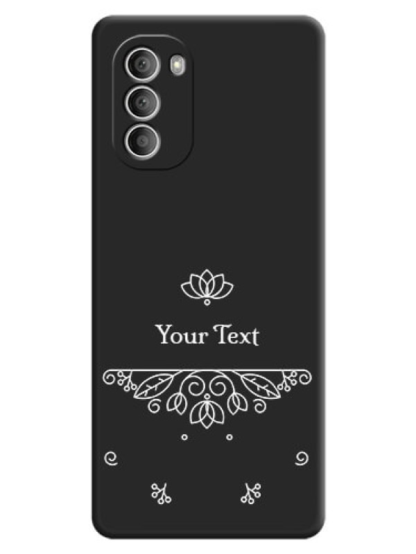 Custom Lotus Garden Custom Text On Space Black Personalized Soft Matte Phone Covers -Motorola G51 5G