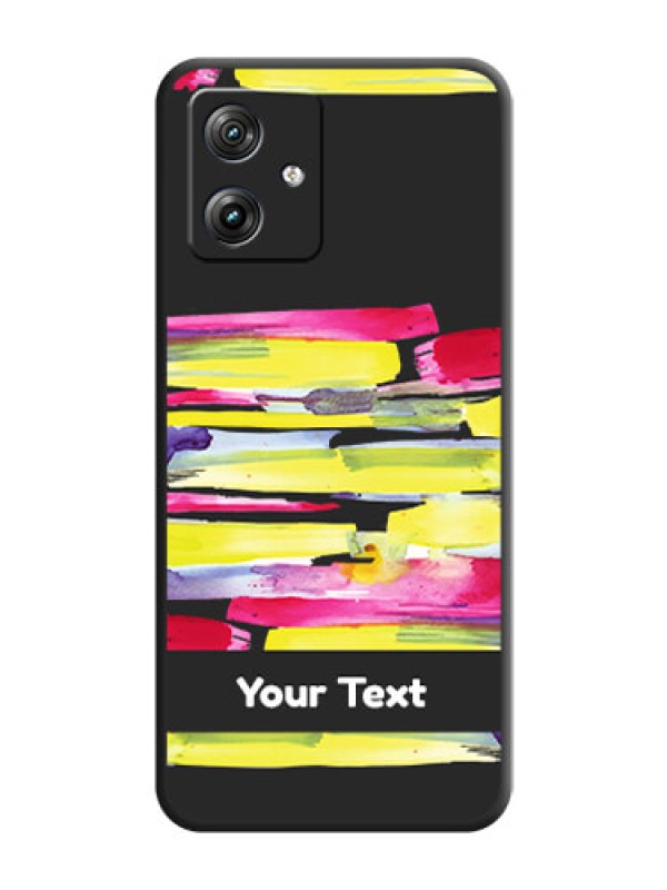 Custom Brush Coloured On Space Black Custom Soft Matte Mobile Back Cover - Motorola G54 5G