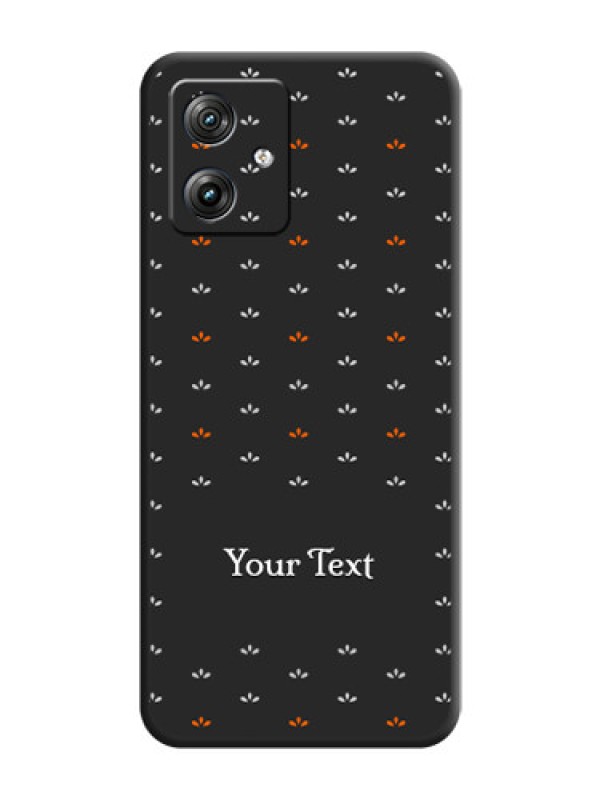 Custom Simple Pattern With Custom Text On Space Black Custom Soft Matte Mobile Back Cover - Motorola G54 5G