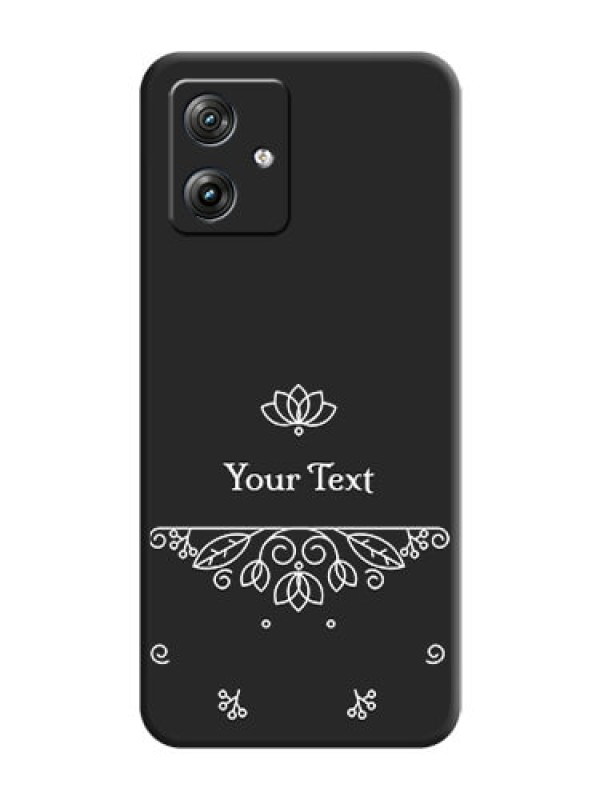 Custom Lotus Garden Custom Text On Space Black Custom Soft Matte Mobile Back Cover - Motorola G54 5G