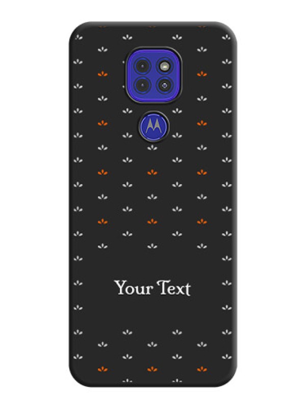Custom Simple Pattern With Custom Text On Space Black Personalized Soft Matte Phone Covers -Motorola G9