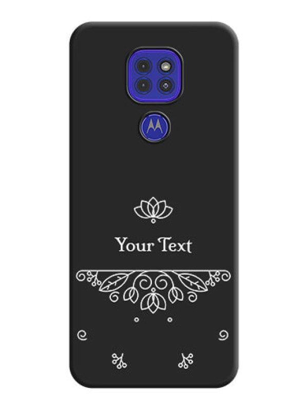 Custom Lotus Garden Custom Text On Space Black Personalized Soft Matte Phone Covers -Motorola G9