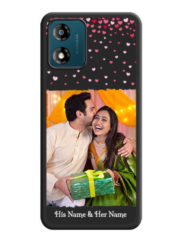 Custom Fall in Love with Your Partner  on Photo on Space Black Soft Matte Phone Cover - Motorola Moto E13