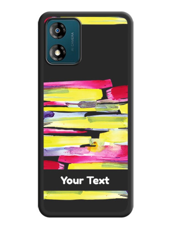 Custom Brush Coloured on Space Black Personalized Soft Matte Phone Covers - Motorola Moto E13