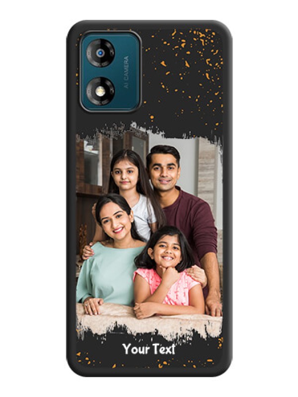 Custom Spray Free Design on Photo on Space Black Soft Matte Phone Cover - Motorola Moto E13