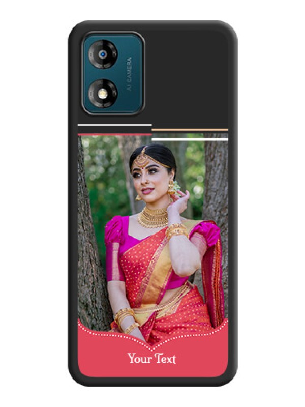 Custom Classic Plain Design with Name on Photo on Space Black Soft Matte Phone Cover - Motorola Moto E13