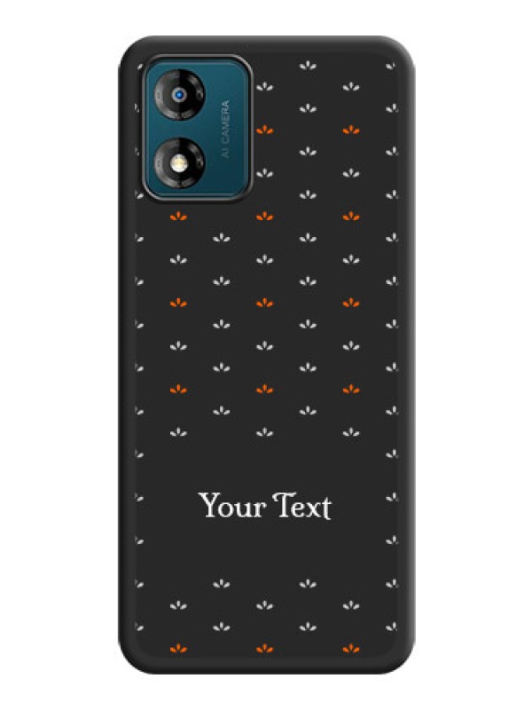 Custom Simple Pattern With Custom Text On Space Black Personalized Soft Matte Phone Covers -Motorola Moto E13