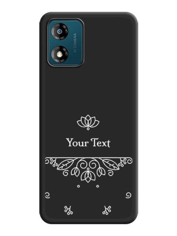 Custom Lotus Garden Custom Text On Space Black Personalized Soft Matte Phone Covers -Motorola Moto E13