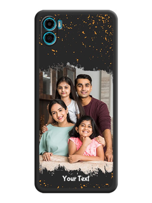 Custom Spray Free Design on Photo on Space Black Soft Matte Phone Cover - Motorola Moto E22s
