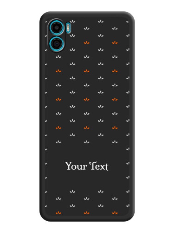 Custom Simple Pattern With Custom Text On Space Black Personalized Soft Matte Phone Covers -Motorola Moto E22S