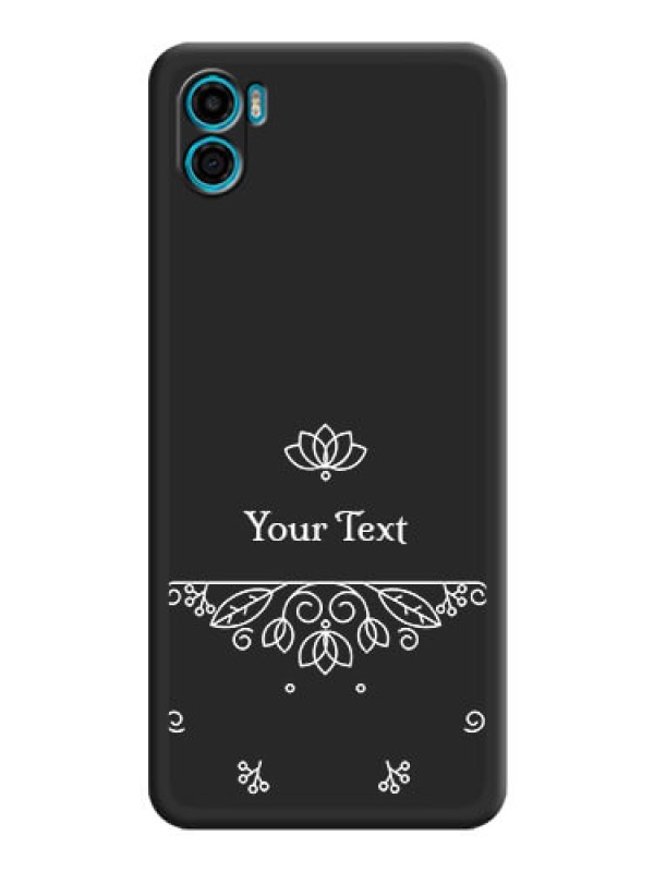 Custom Lotus Garden Custom Text On Space Black Personalized Soft Matte Phone Covers -Motorola Moto E22S