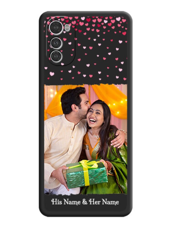 Custom Fall in Love with Your Partner  on Photo on Space Black Soft Matte Phone Cover - Motorola Moto E32s
