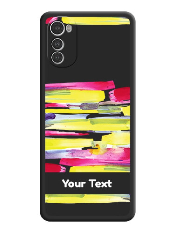 Custom Brush Coloured on Space Black Personalized Soft Matte Phone Covers - Motorola Moto E32s