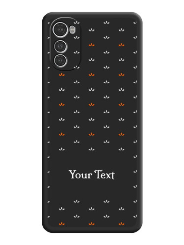 Custom Simple Pattern With Custom Text On Space Black Personalized Soft Matte Phone Covers -Motorola Moto E32S
