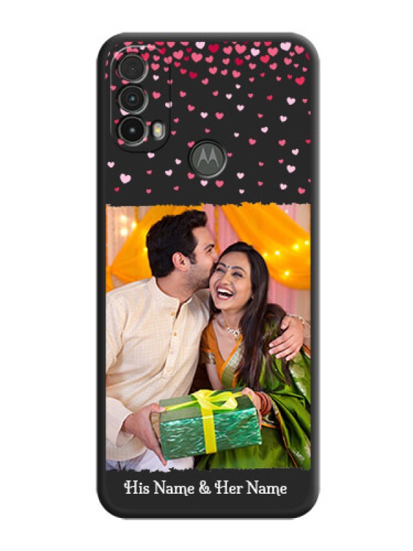 Custom Fall in Love with Your Partner  on Photo on Space Black Soft Matte Phone Cover - Moto E40