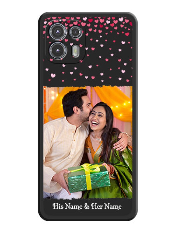 Custom Fall in Love with Your Partner  on Photo on Space Black Soft Matte Phone Cover - Moto Edge 20 Fusion 5G