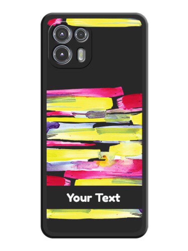 Custom Brush Coloured on Space Black Personalized Soft Matte Phone Covers - Moto Edge 20 Fusion 5G