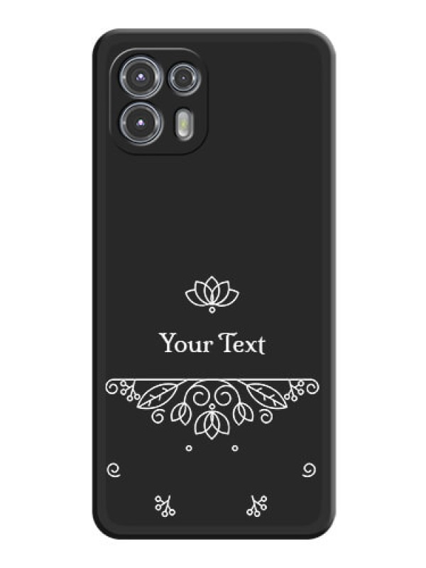 Custom Lotus Garden Custom Text On Space Black Personalized Soft Matte Phone Covers -Motorola Moto Edge 20 Fusion 5G