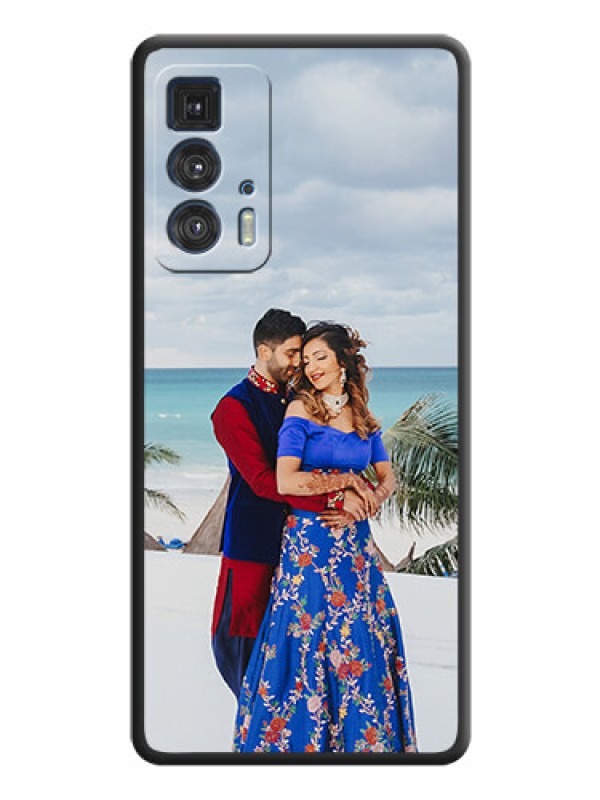 Custom Full Single Pic Upload On Space Black Personalized Soft Matte Phone Covers -Motorola Moto Edge 20 Pro