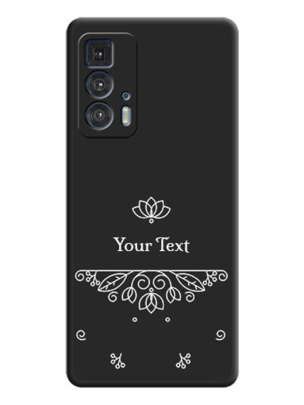 Custom Lotus Garden Custom Text On Space Black Personalized Soft Matte Phone Covers -Motorola Moto Edge 20 Pro