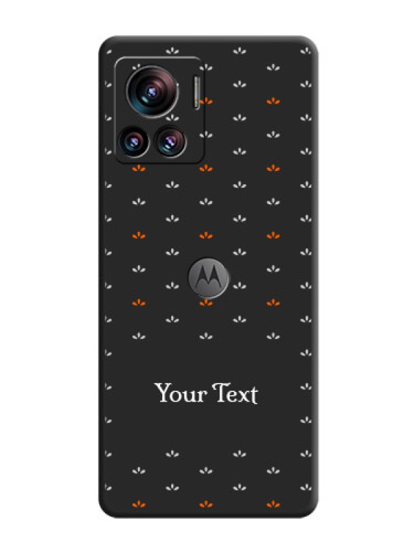 Custom Simple Pattern With Custom Text On Space Black Personalized Soft Matte Phone Covers -Motorola Moto Edge 30 Ultra