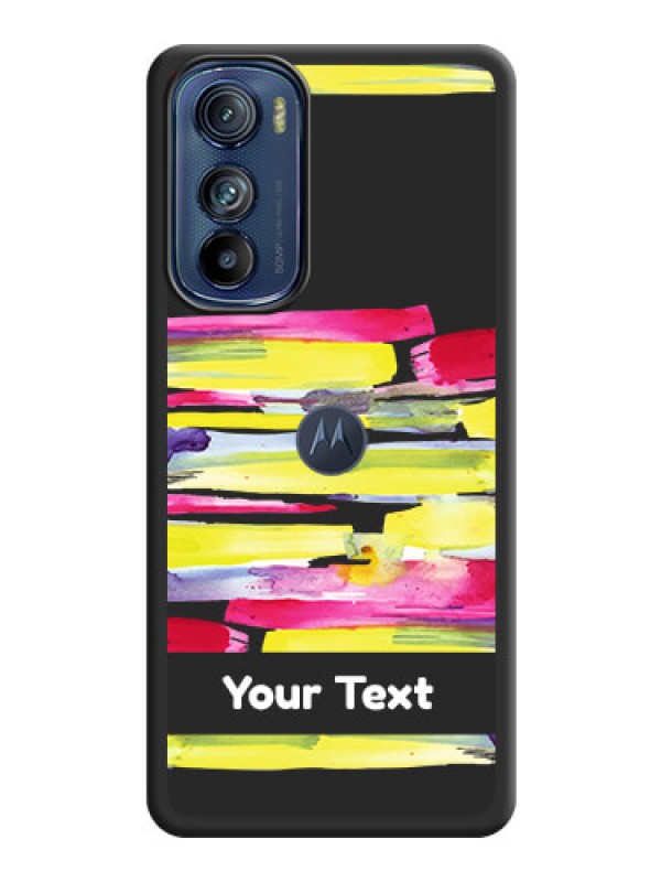 Custom Brush Coloured on Space Black Personalized Soft Matte Phone Covers - Motorola Moto Edge 30