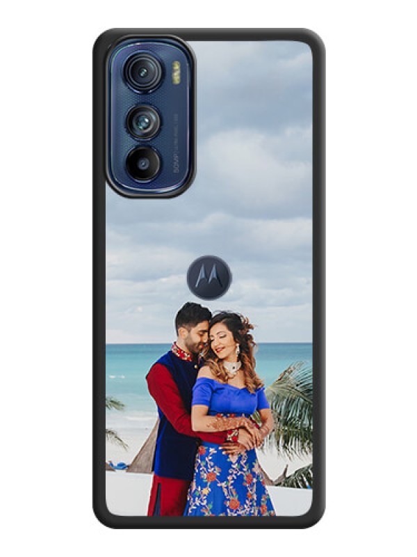 Custom Full Single Pic Upload On Space Black Personalized Soft Matte Phone Covers -Motorola Moto Edge 30