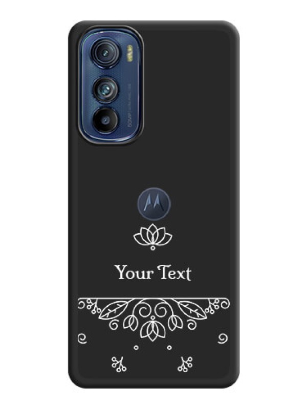 Custom Lotus Garden Custom Text On Space Black Personalized Soft Matte Phone Covers -Motorola Moto Edge 30