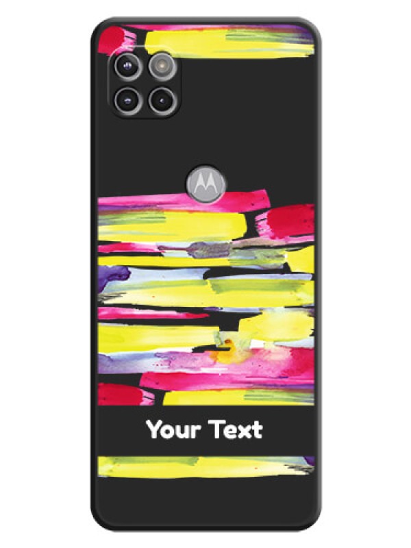 Custom Brush Coloured on Space Black Personalized Soft Matte Phone Covers - Motorola Moto G 5G